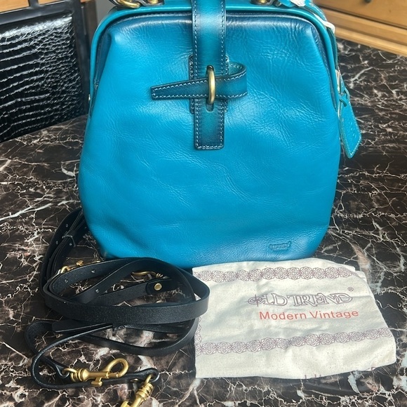 Old Trend Pamela Leather Backpack Turquoise Ombre NWT Convertible Crossbody Boho main image 9